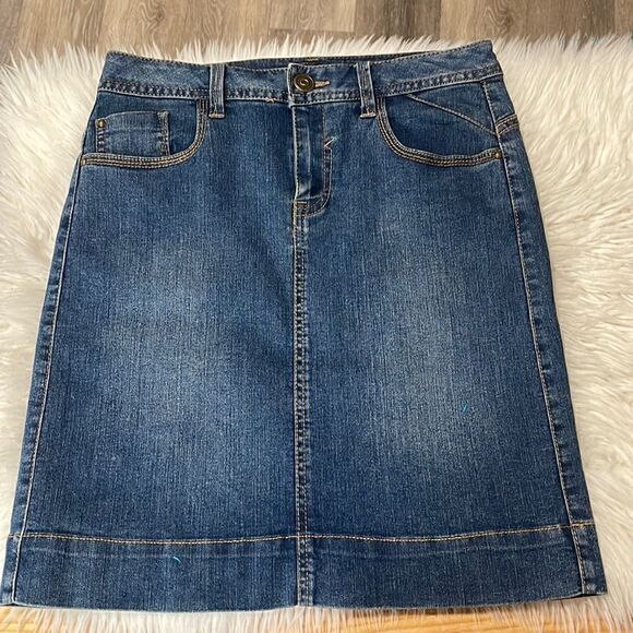 BANANA REPUBLIC AND BACCINI JEAN SKIRTS BUNDLE SIZE 4 - Picture 1 of 12